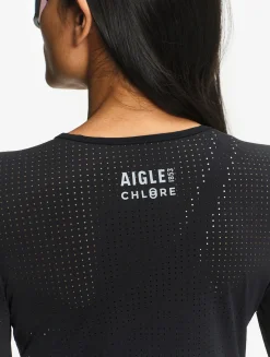 T-shirt manches longues en lycra - Aigle x Chlore - Noir