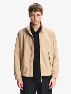 Veste courte Harrington en sergé déperlant - Beige