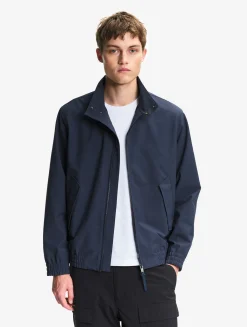 Veste courte Harrington en sergé déperlant - Bleu