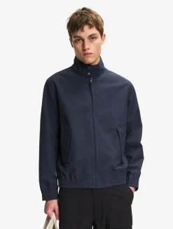 Veste courte Harrington en sergé déperlant - Bleu