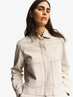 Veste de travail en sergé léger - Beige