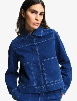 Veste de travail en sergé léger - Bleu