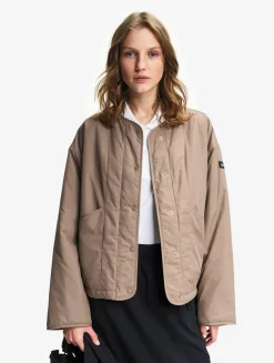 Veste matelassée boxy déperlante REPREVE® - Marron
