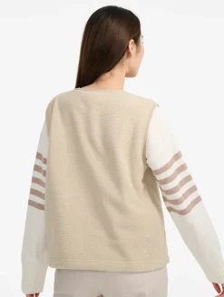 Veste sans manches en sherpa légère - Beige