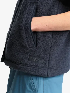 Veste sans manches en sherpa légère - Bleu