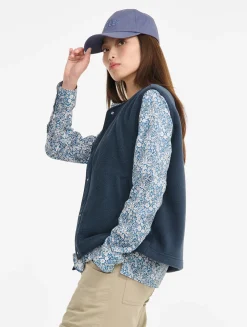 Veste sans manches en sherpa légère - Bleu
