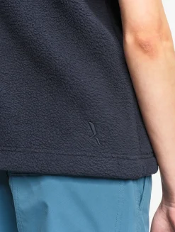 Veste sans manches en sherpa légère - Bleu