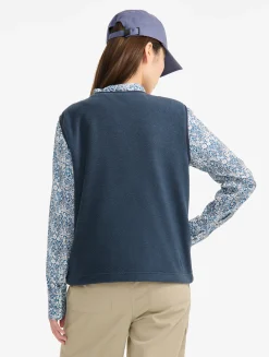 Veste sans manches en sherpa légère - Bleu