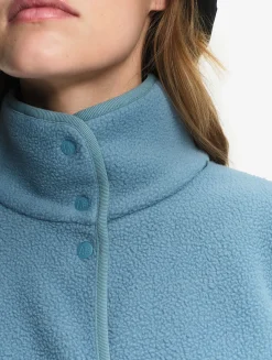 Veste sherpa légère boutonnée - Bleu
