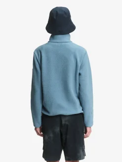 Veste sherpa légère boutonnée - Bleu