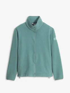 Veste sherpa légère boutonnée - Bleu