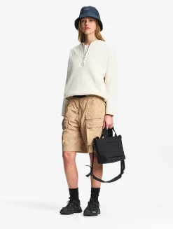 Veste sherpa légère à col zippé - Blanc
