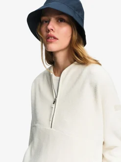 Veste sherpa légère à col zippé - Blanc
