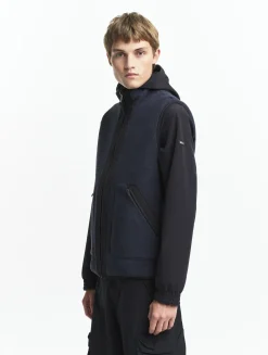 Veste sherpa sans manches réversible T-KIT - Bleu