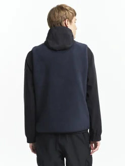Veste sherpa sans manches réversible T-KIT - Bleu