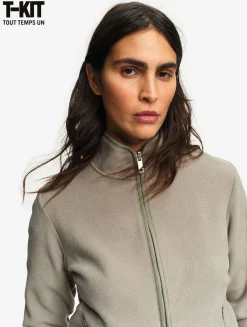 Veste zippée polaire poids moyen T-KIT® - Kaki