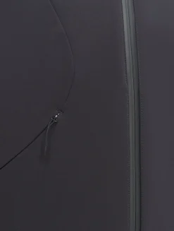 Veste zippée softshell à capuche coupe-vent - Noir